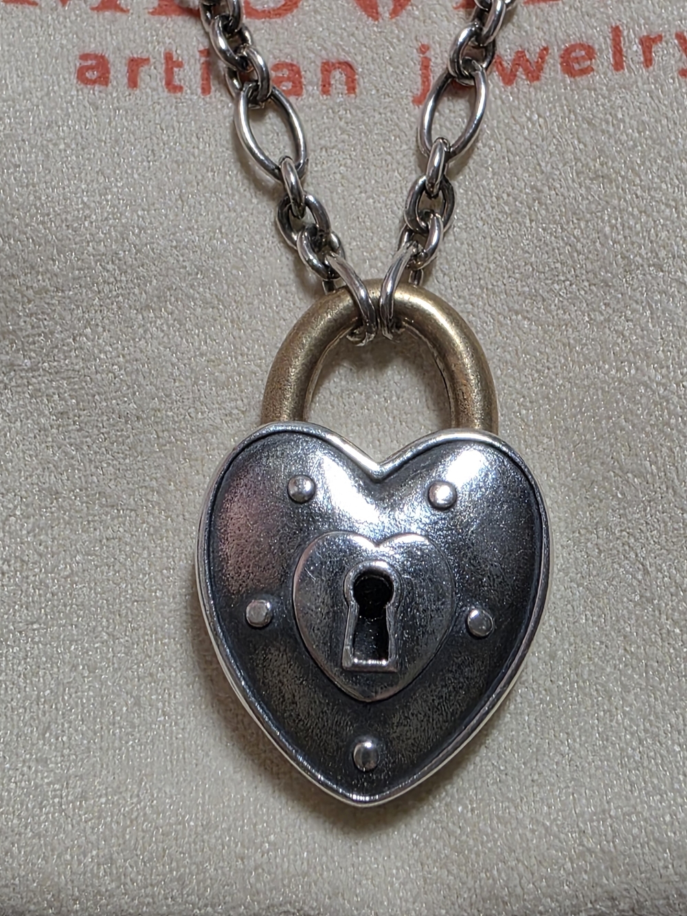Retired James Avery Love Lock Necklace - Picture 4 of 9